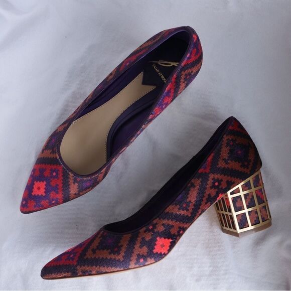 Brian Atwood Karina multicolored velvet caged heel‎ pumps- like new ✨💕 - Picture 1 of 9